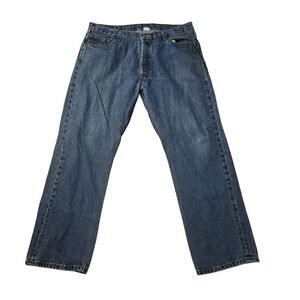 Levis 501 Jeans Mens 40x32 Blue Button Fly‎ Straight Leg Red Tab Denim Classic
